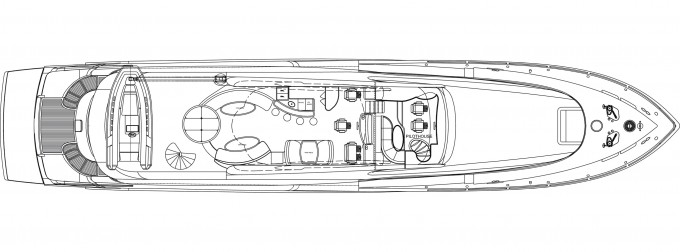 Motor yacht Don Carlo -  Top Deck Layout